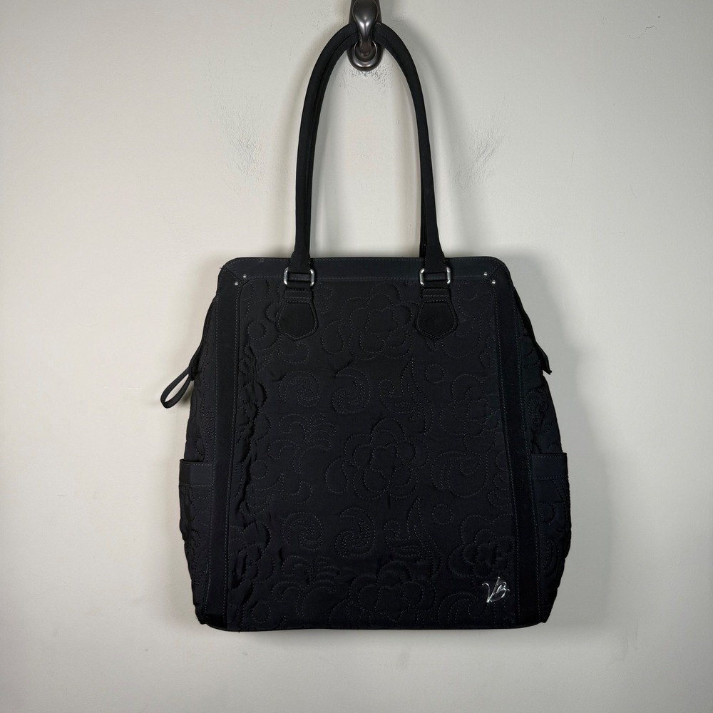 Vera Bradley Expresso Microfiber Quilted North South Tote Bag